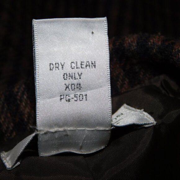 Vintage Van Heusen For Her Womens M Brown Black Check Single Breast Blazer - Picture 5 of 11